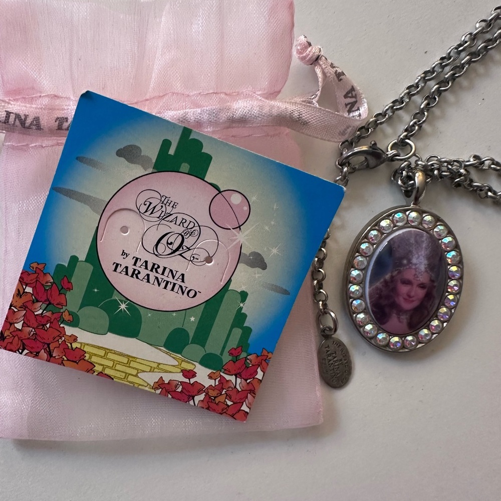 Tarina Tarantino Glinda Silver and Blue Crystal Necklace - Picture 2 of 6